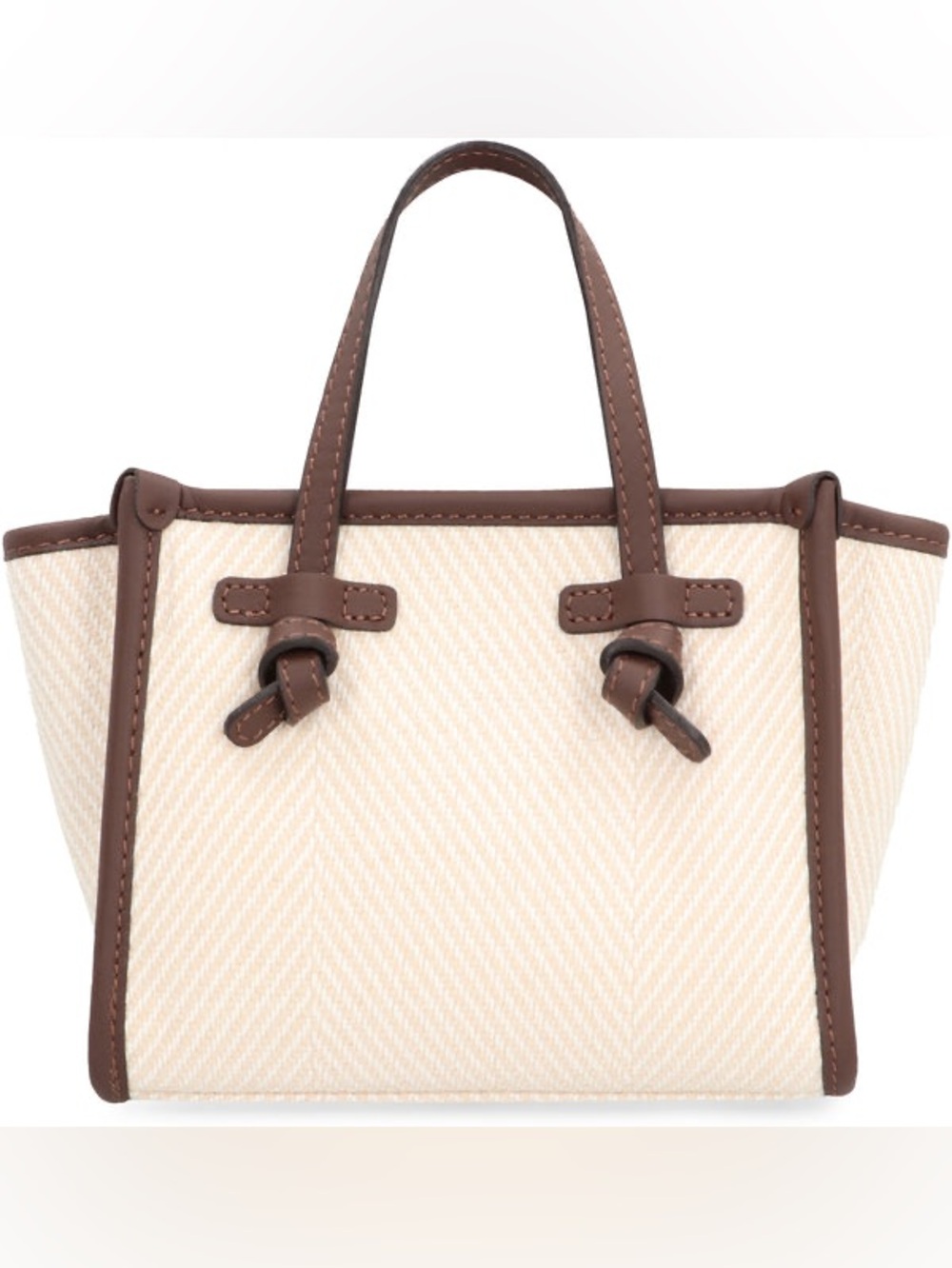 NWT GIANNI CHIARINI -Miss Marcella Herringbone fabric handbag